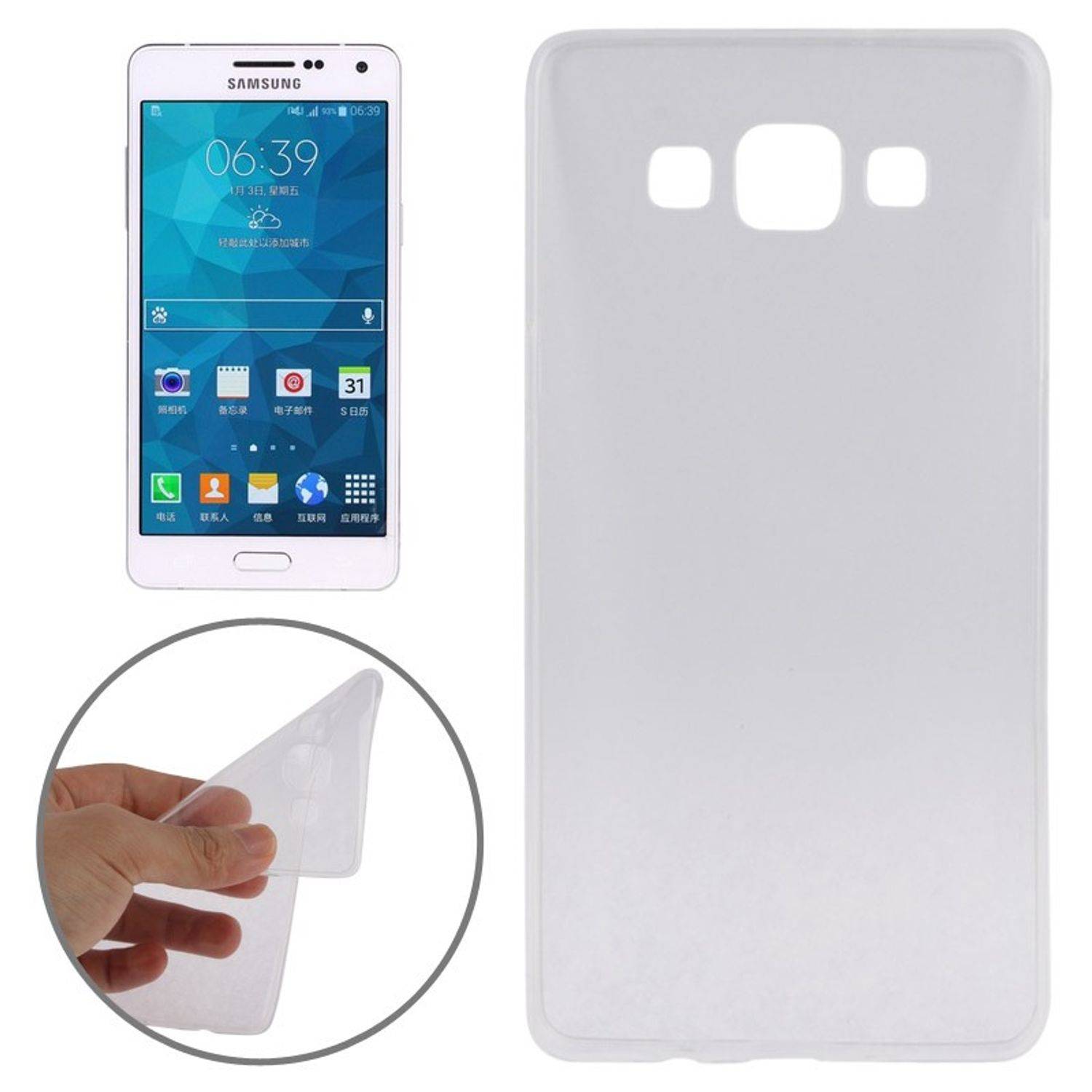 Samsung Galaxy A3 Handyhülle Ultra Dünn Bumper Backcover Transparent