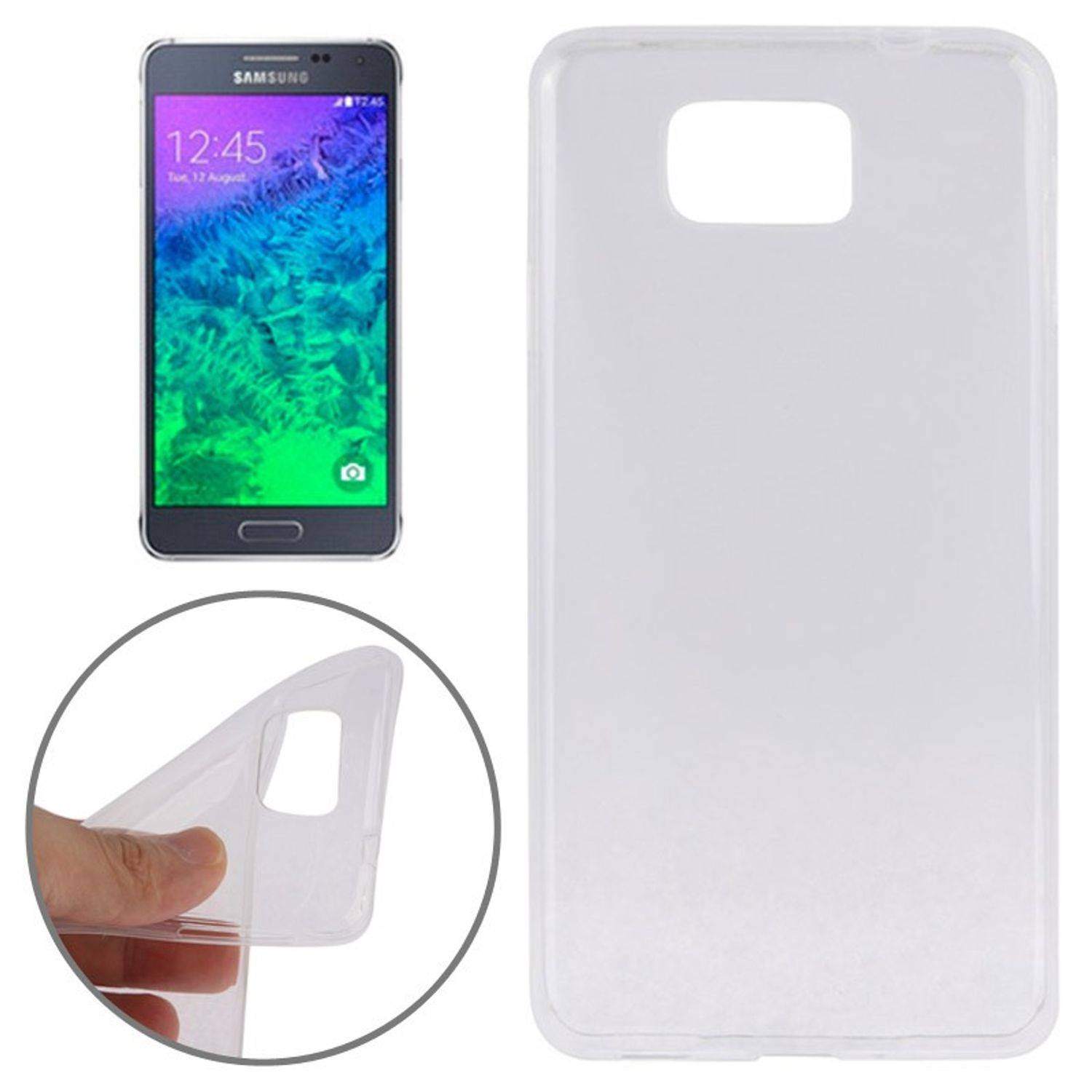Samsung Galaxy Alpha Handyhülle Ultra Dünn Bumper Backcover Transparent