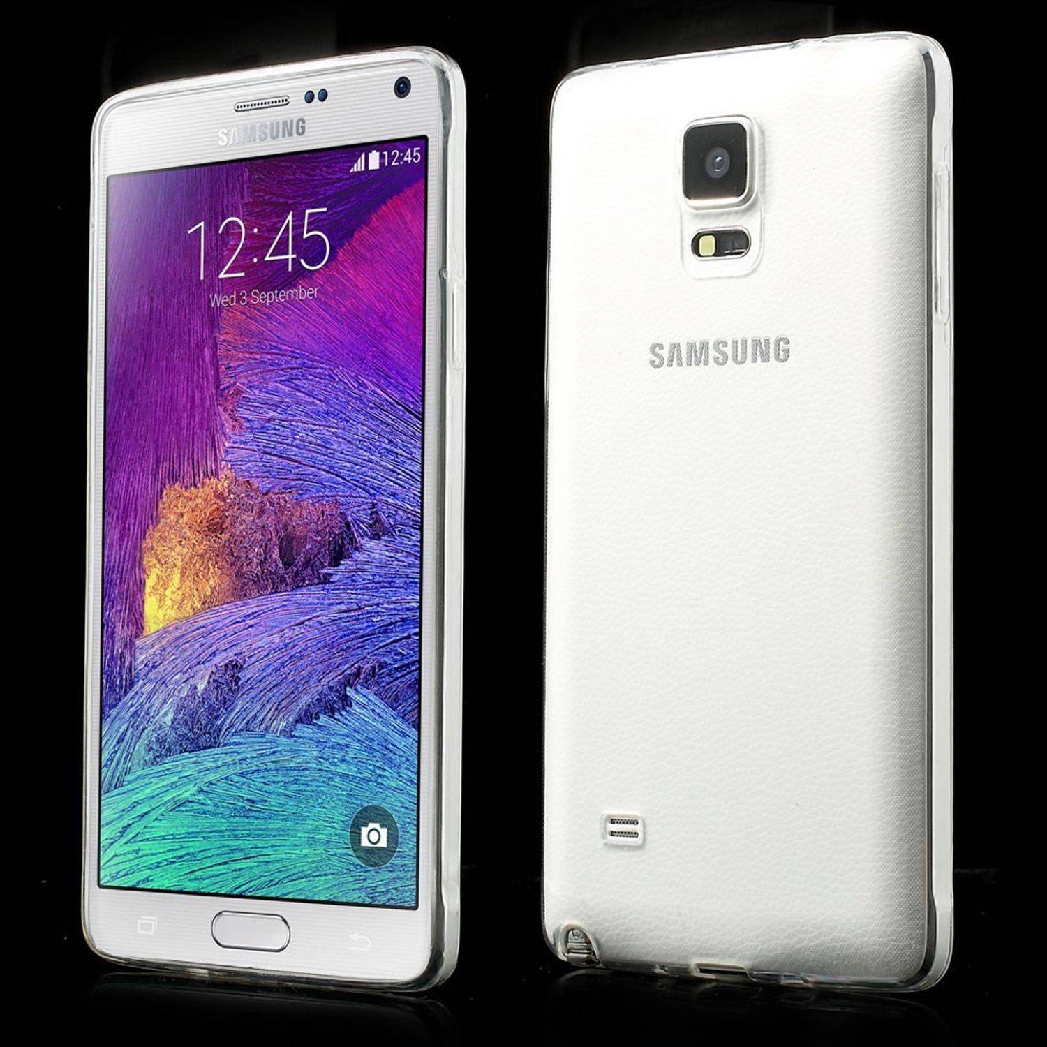Samsung Galaxy Note 4 Handyhülle Ultra Dünn Bumper Backcover Transparent
