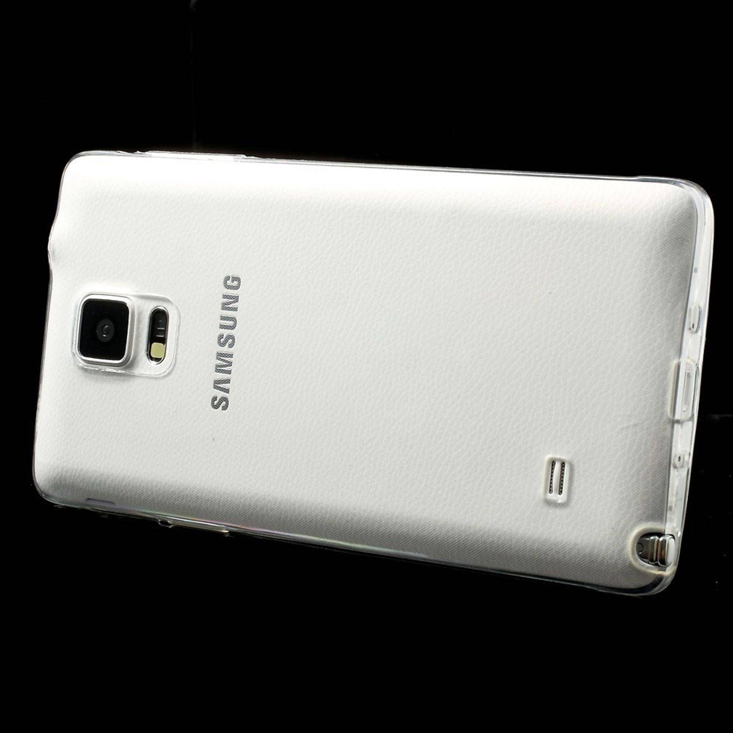 Samsung Galaxy Note 4 Handyhülle Ultra Dünn Bumper Backcover Transparent