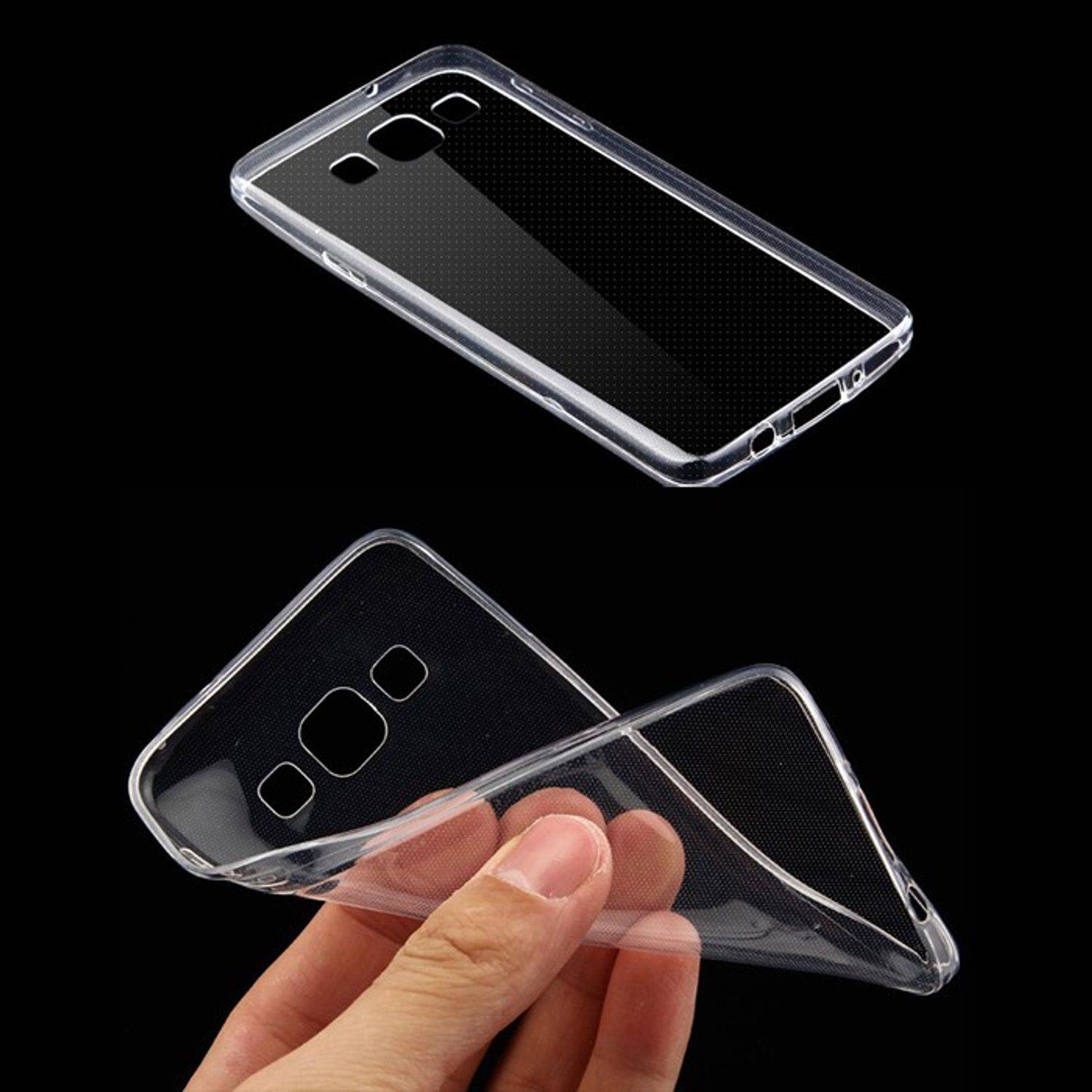 Samsung Galaxy Grand 3 Handyhülle Ultra Dünn Bumper Backcover Transparent