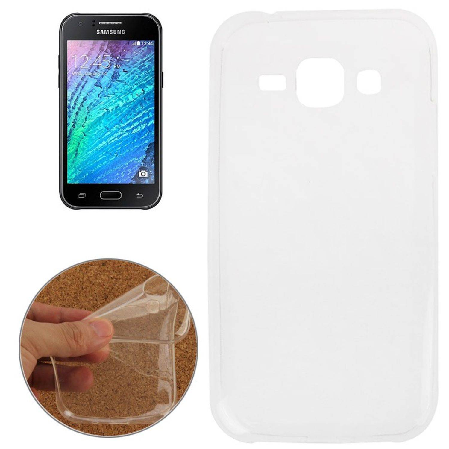 Samsung Galaxy J1 Handyhülle Ultra Dünn Bumper Backcover Transparent