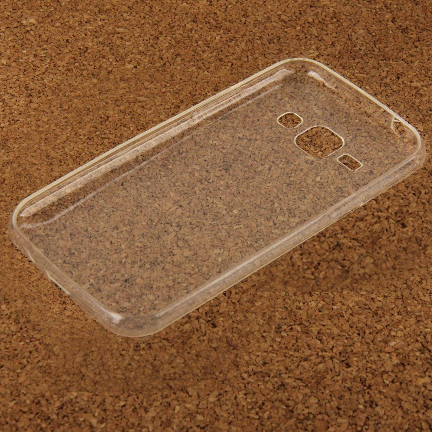 Samsung Galaxy J1 Handyhülle Ultra Dünn Bumper Backcover Transparent