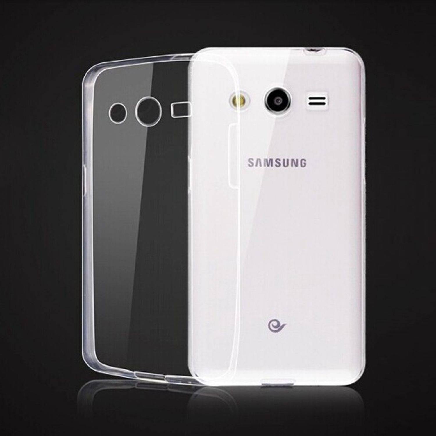 Samsung Galaxy Core 2 Handyhülle Ultra Dünn Bumper Backcover Transparent