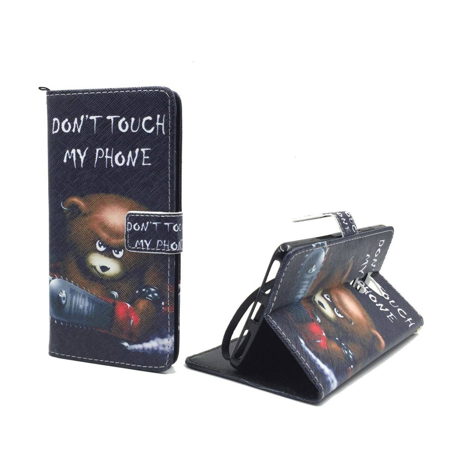 Huawei Mate S Handyhülle Bookcover Schwarz