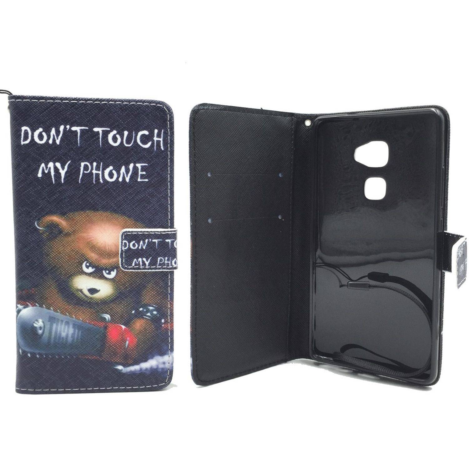 Huawei Mate S Handyhülle Bookcover Schwarz