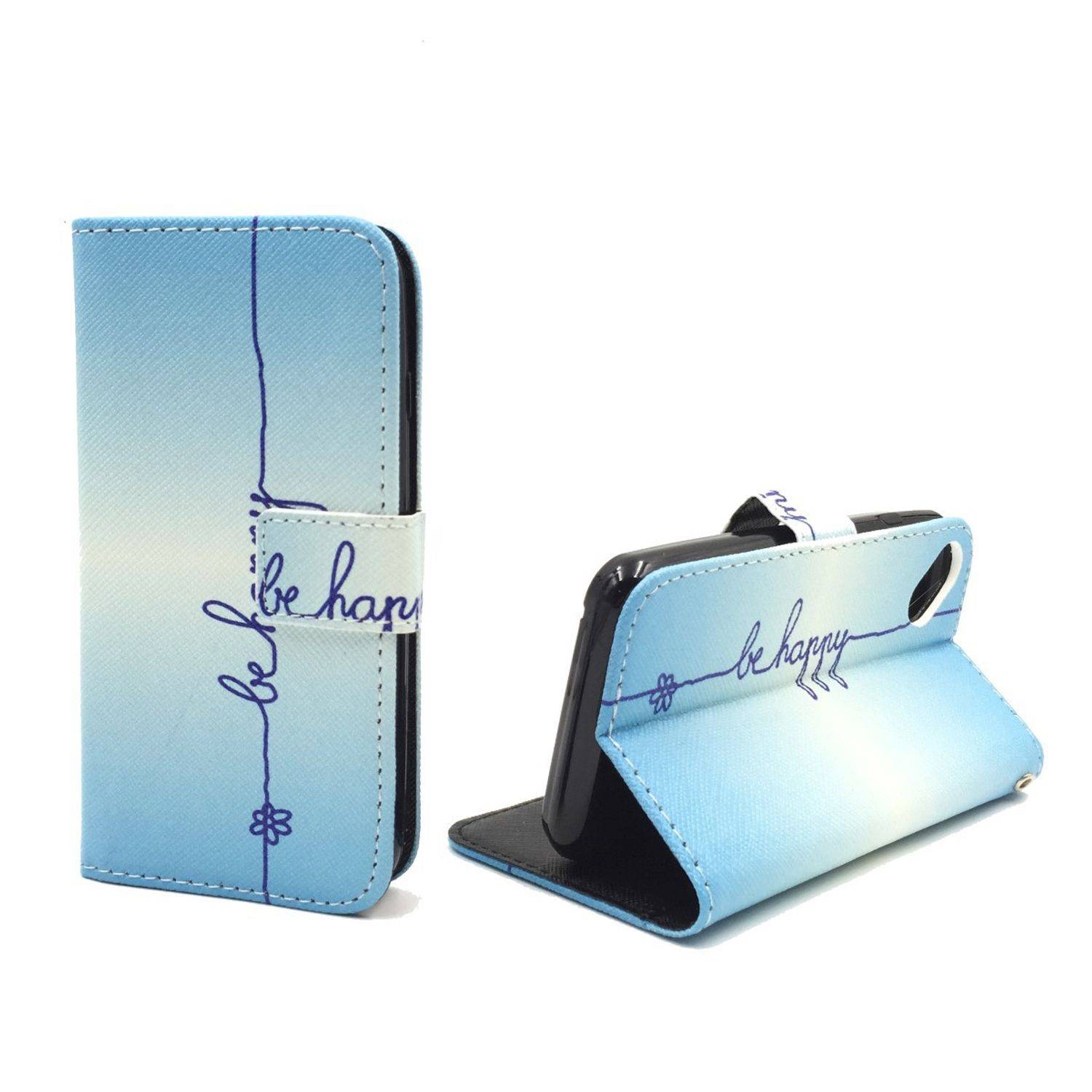 Wiko Sunset 2 Handyhülle Bookcover Blau