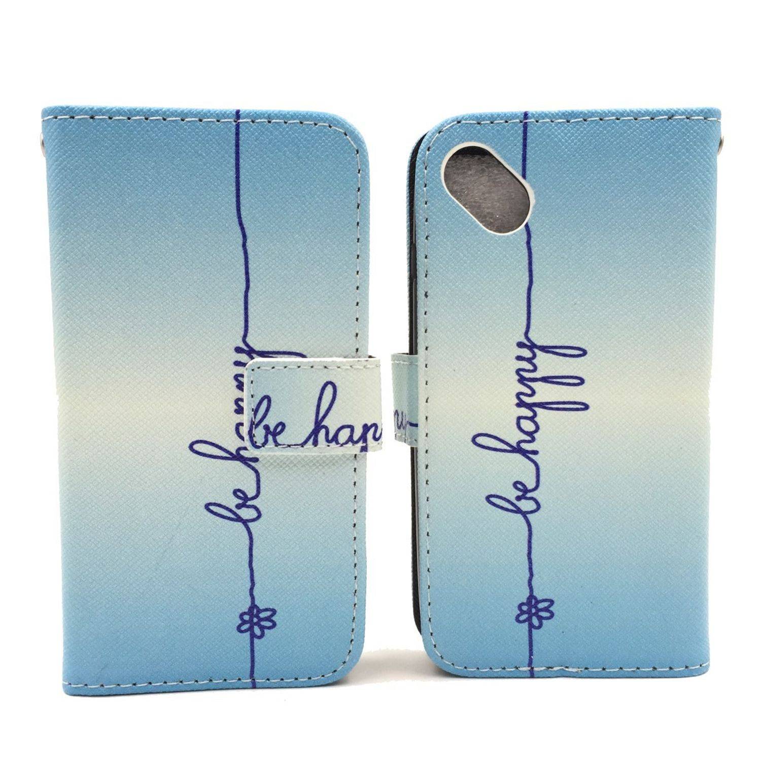 Wiko Sunset 2 Handyhülle Bookcover Blau