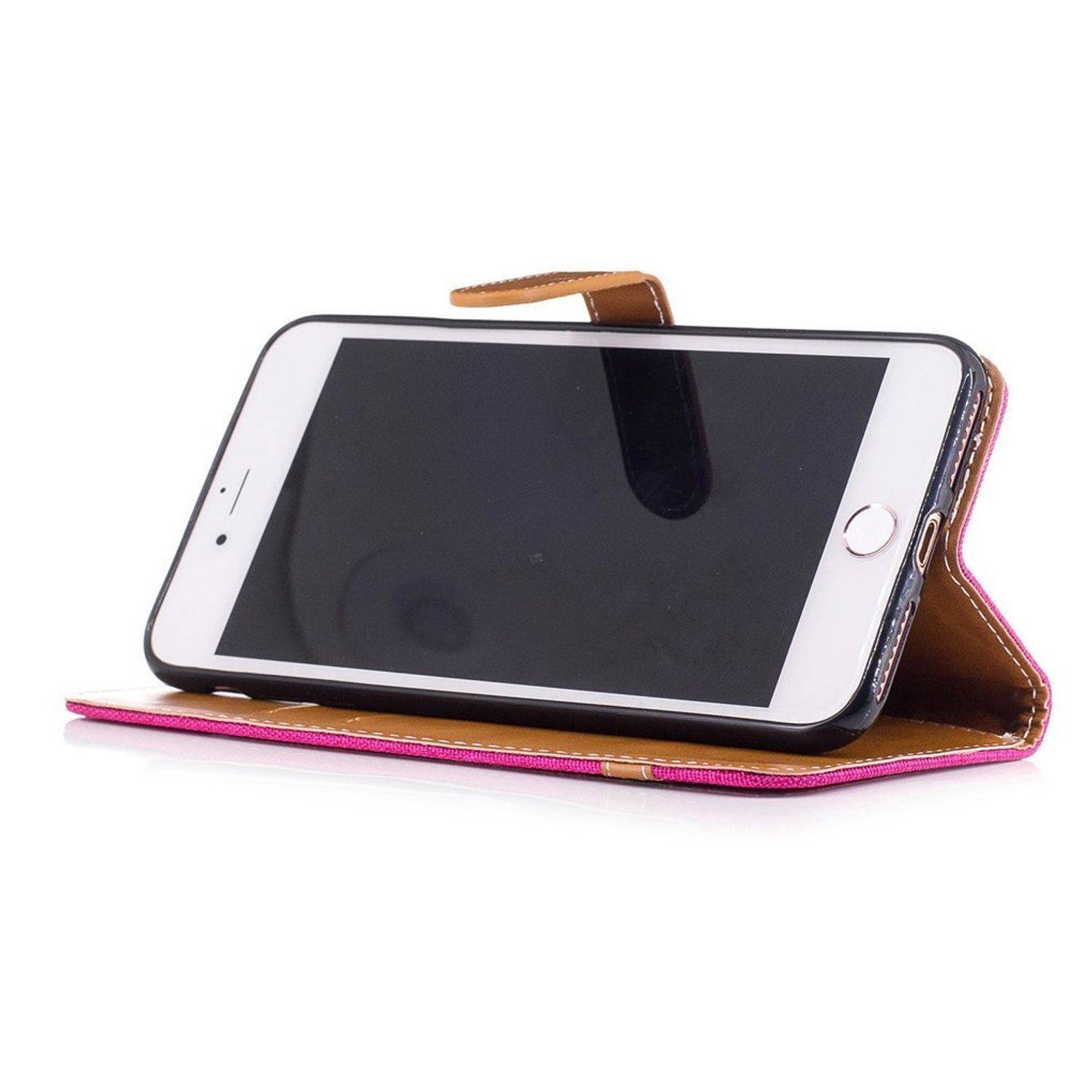 Apple iPhone 8 Plus Handyhülle Bookcover Rosa