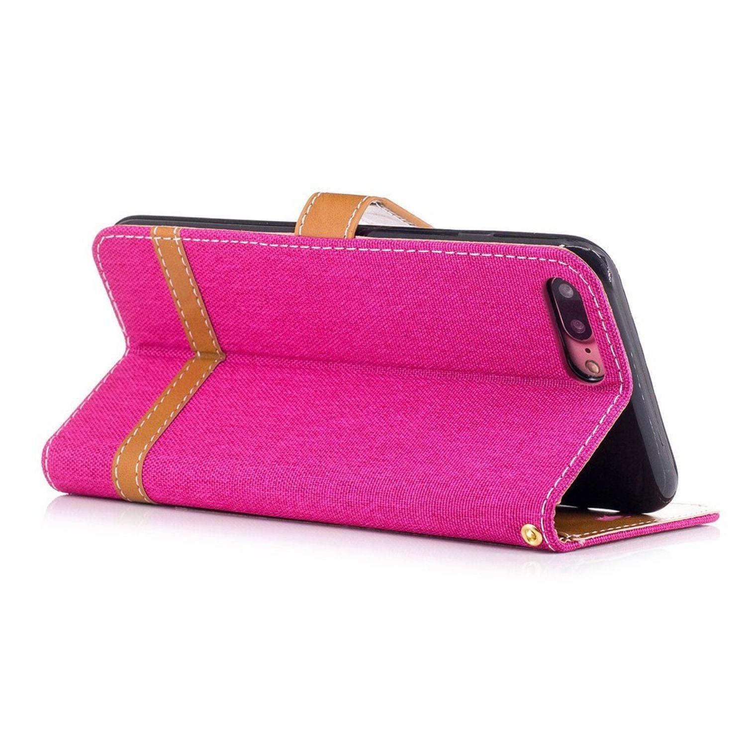 Apple iPhone 8 Plus Handyhülle Bookcover Rosa