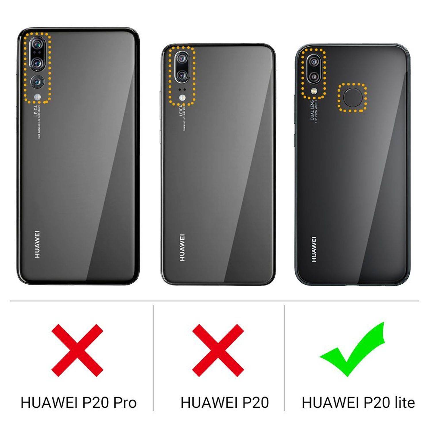 Huawei P20 Lite Handyhülle Ultra Dünn Bumper Backcover Transparent