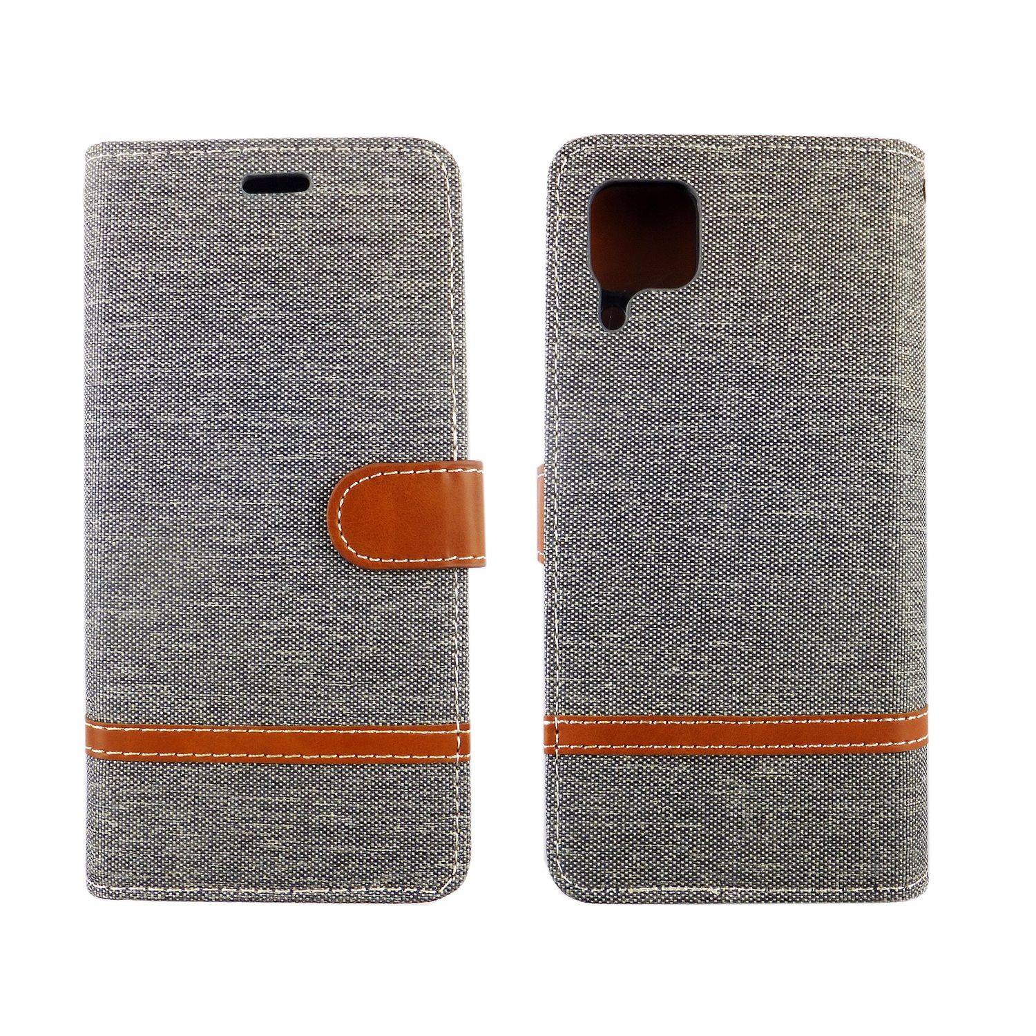 Huawei P40 Lite Handyhülle Bookcover Grau