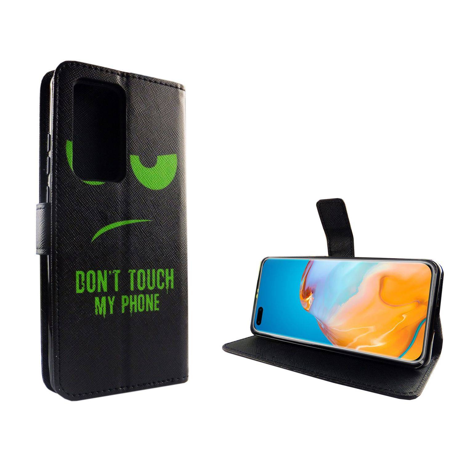 Huawei P40 Pro Handyhülle Bookcover Schwarz