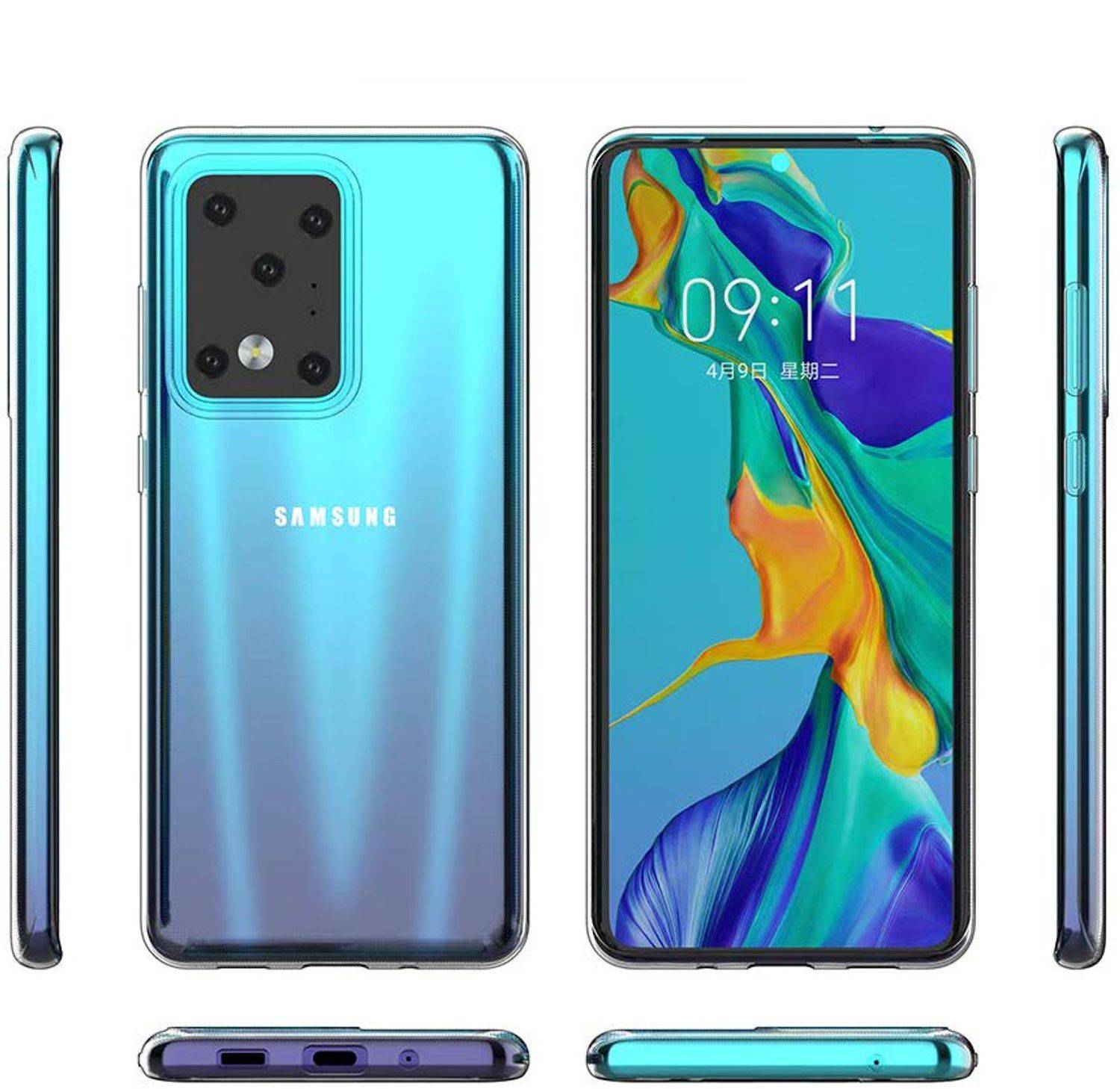 Samsung Galaxy S20 Ultra Handyhülle Ultra Dünn Bumper Backcover Transparent