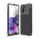 Samsung Galaxy A41 Handyhülle Carbon Optik Backcover Grau
