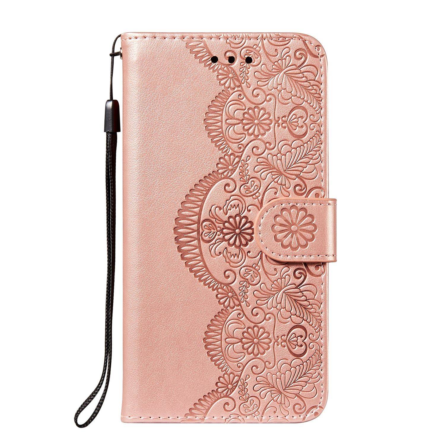 Hülle kompatibel mit Samsung Galaxy A90 5G Kunstleder Handyhülle - Handy Case Rosa
