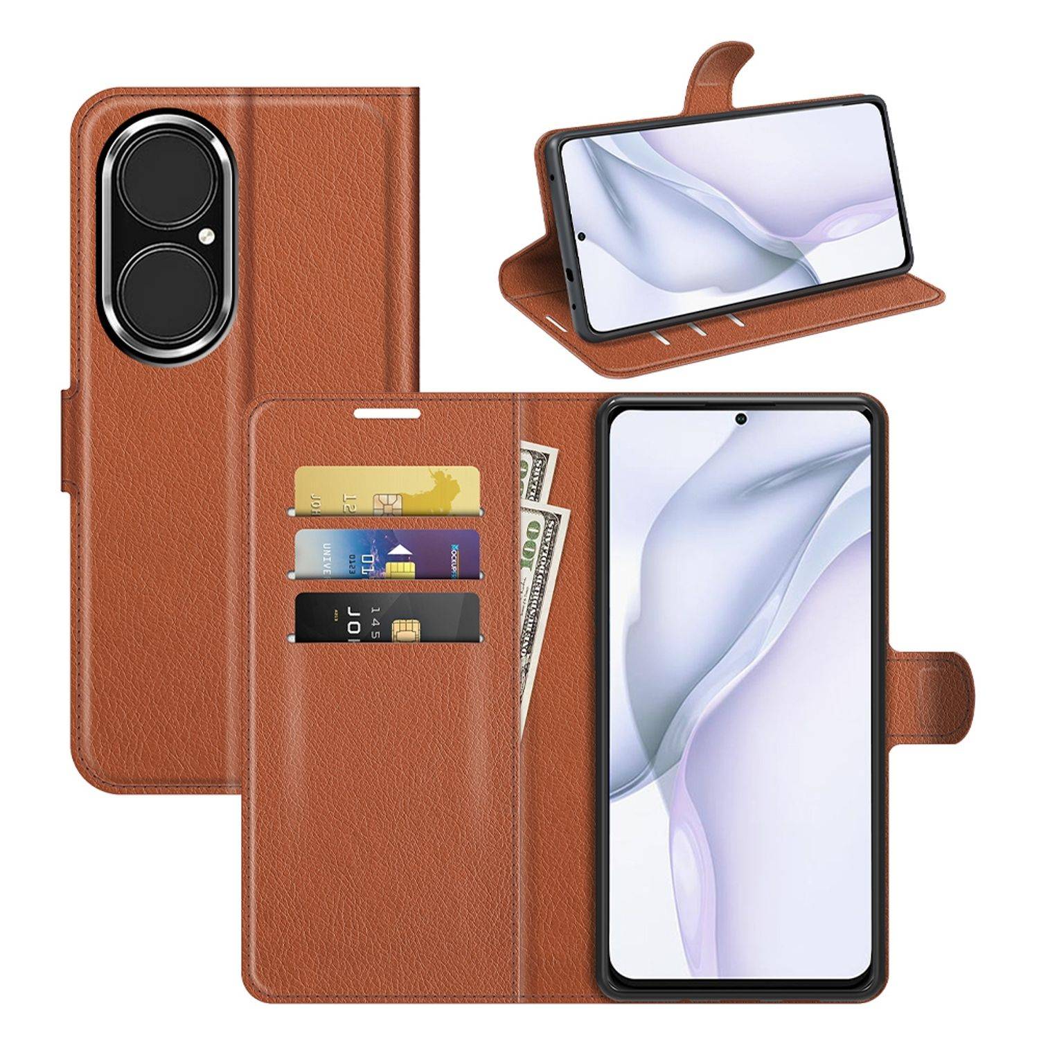 Huawei P50 Pro Schutzhülle Handyhülle Braun