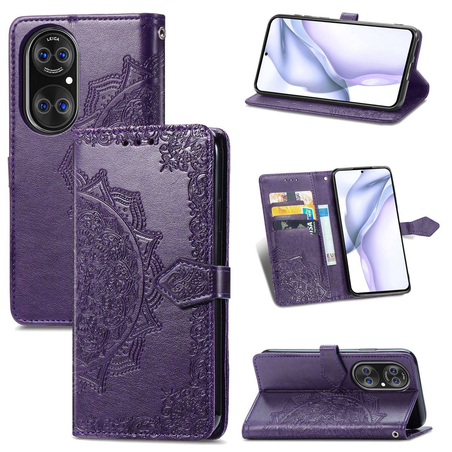 Huawei P50 Schutzhülle Handyhülle Violett