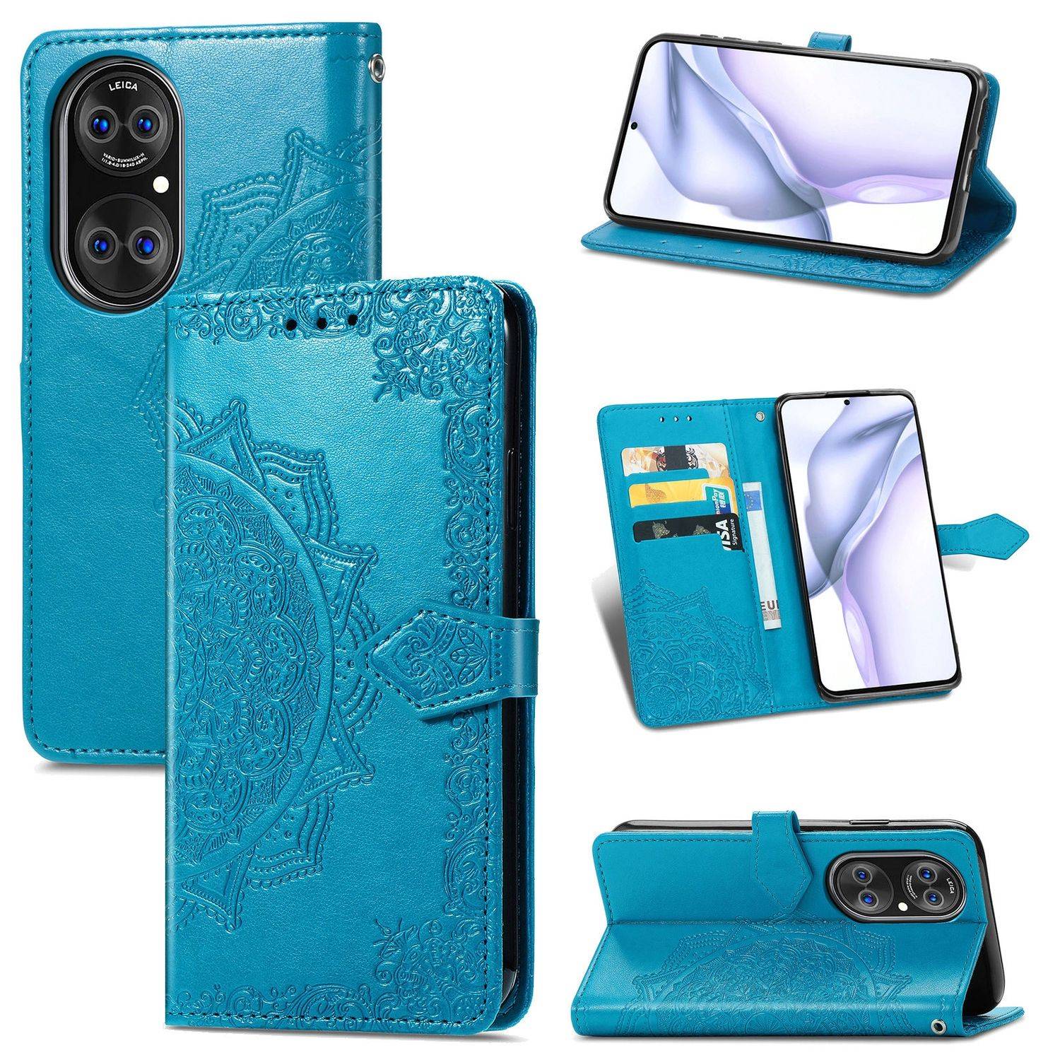 Huawei P50 Schutzhülle Handyhülle Blau