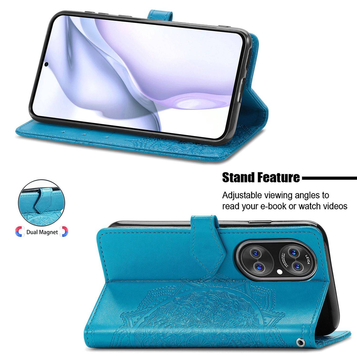 Huawei P50 Schutzhülle Handyhülle Blau