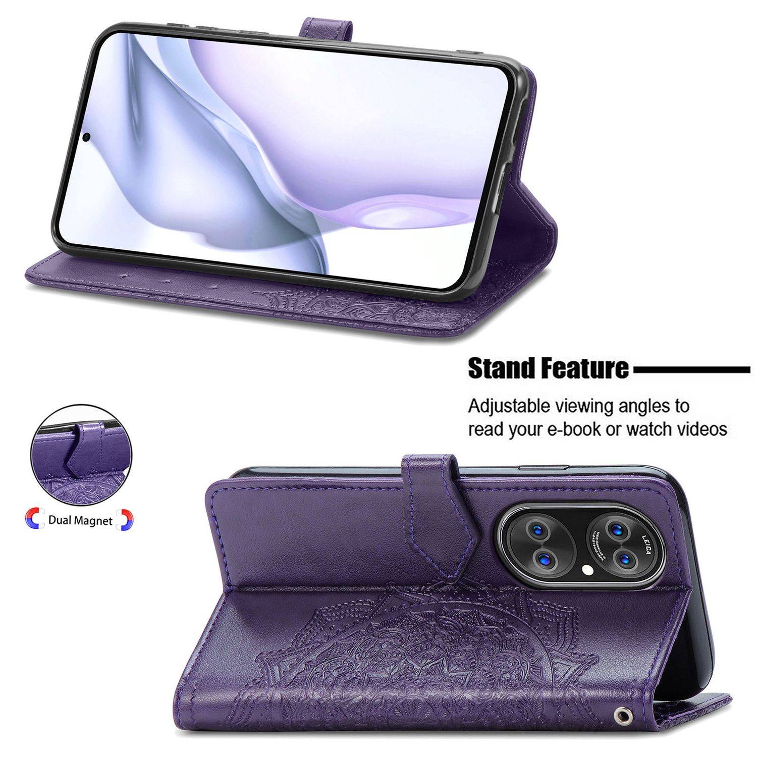 Huawei P50 Pro Schutzhülle Handyhülle Violett
