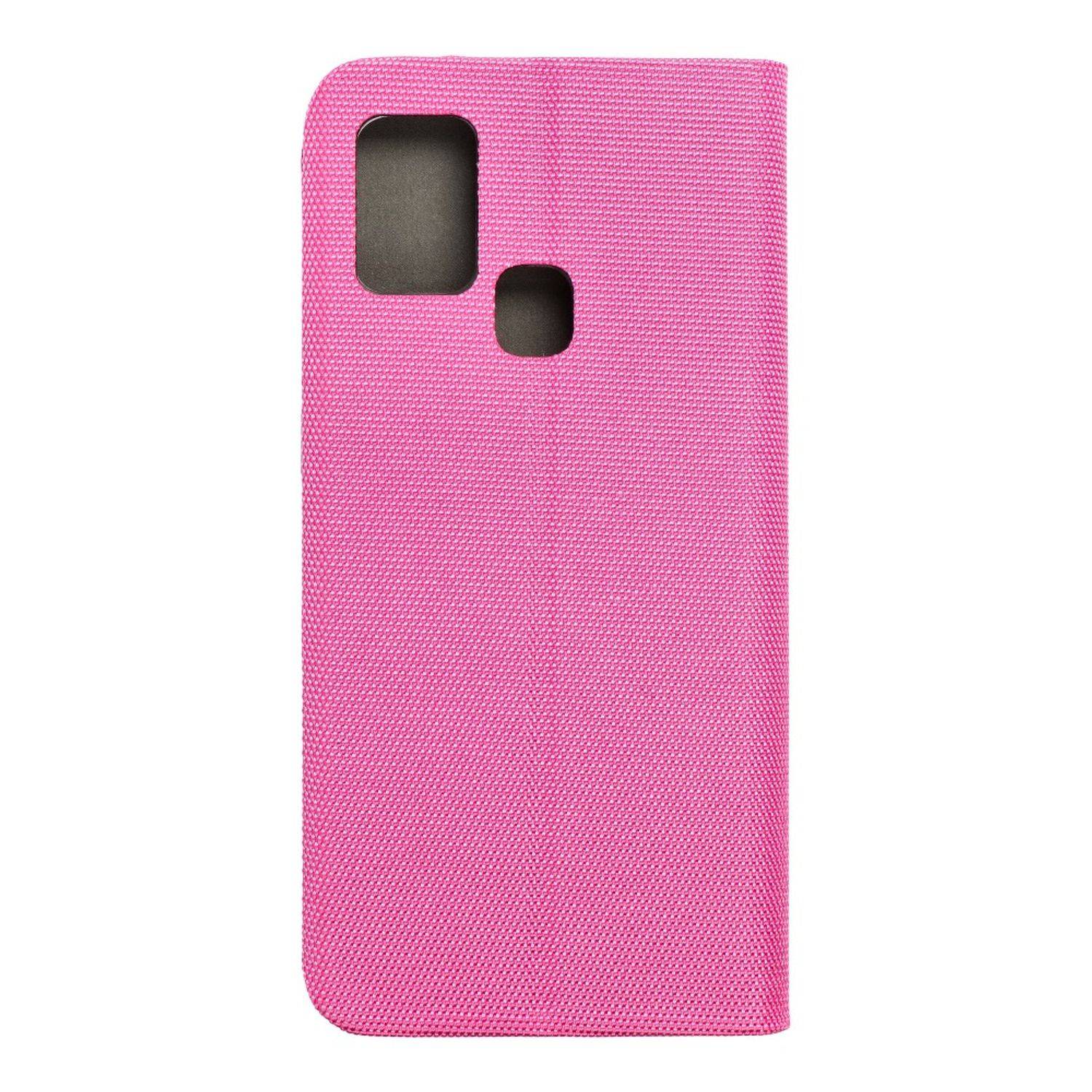 Hülle kompatibel mit Samsung Galaxy A21s Kunstleder Handyhülle - Handy Case Rosa