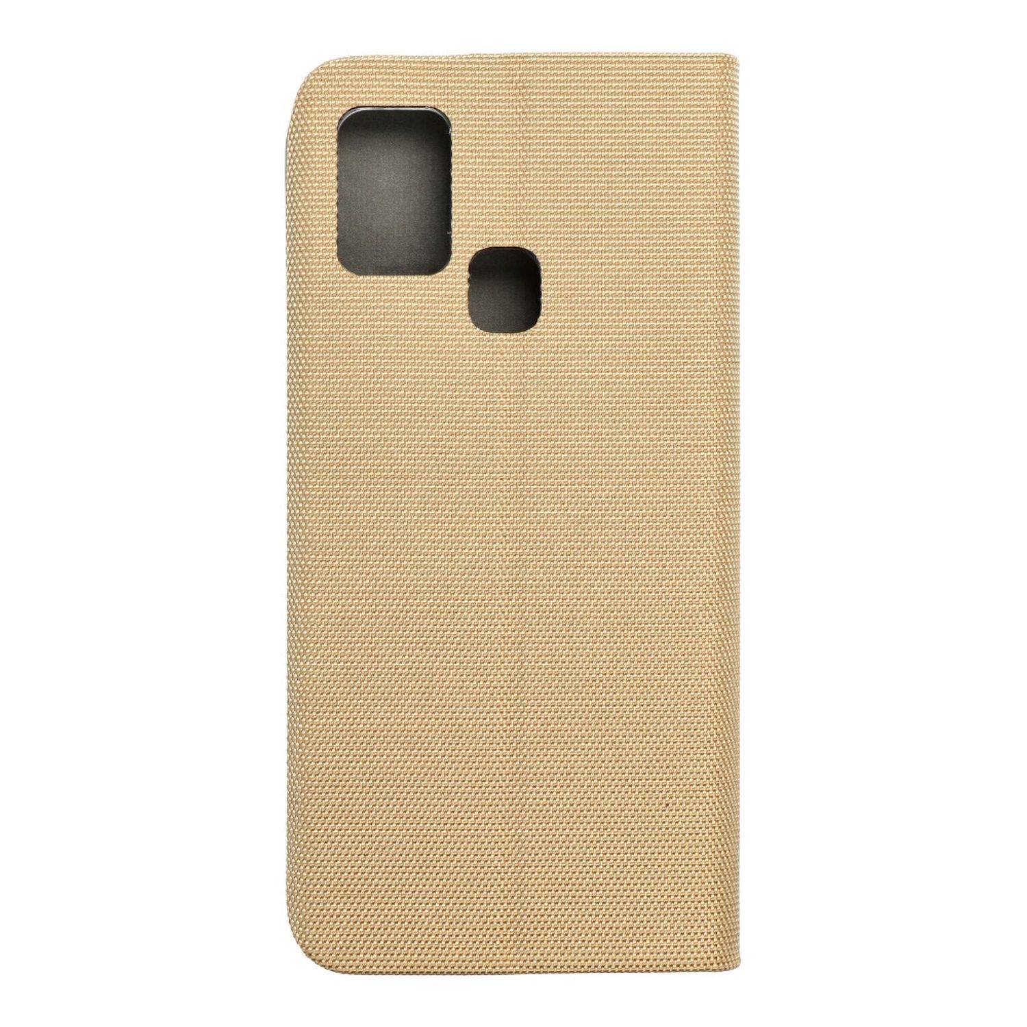 Hülle kompatibel mit Samsung Galaxy A21s Kunstleder Handyhülle - Handy Case Gold