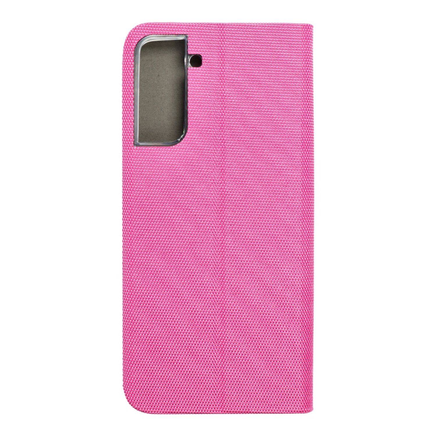 Hülle kompatibel mit Samsung Galaxy S21 Plus Kunstleder Handyhülle - Handy Case Rosa