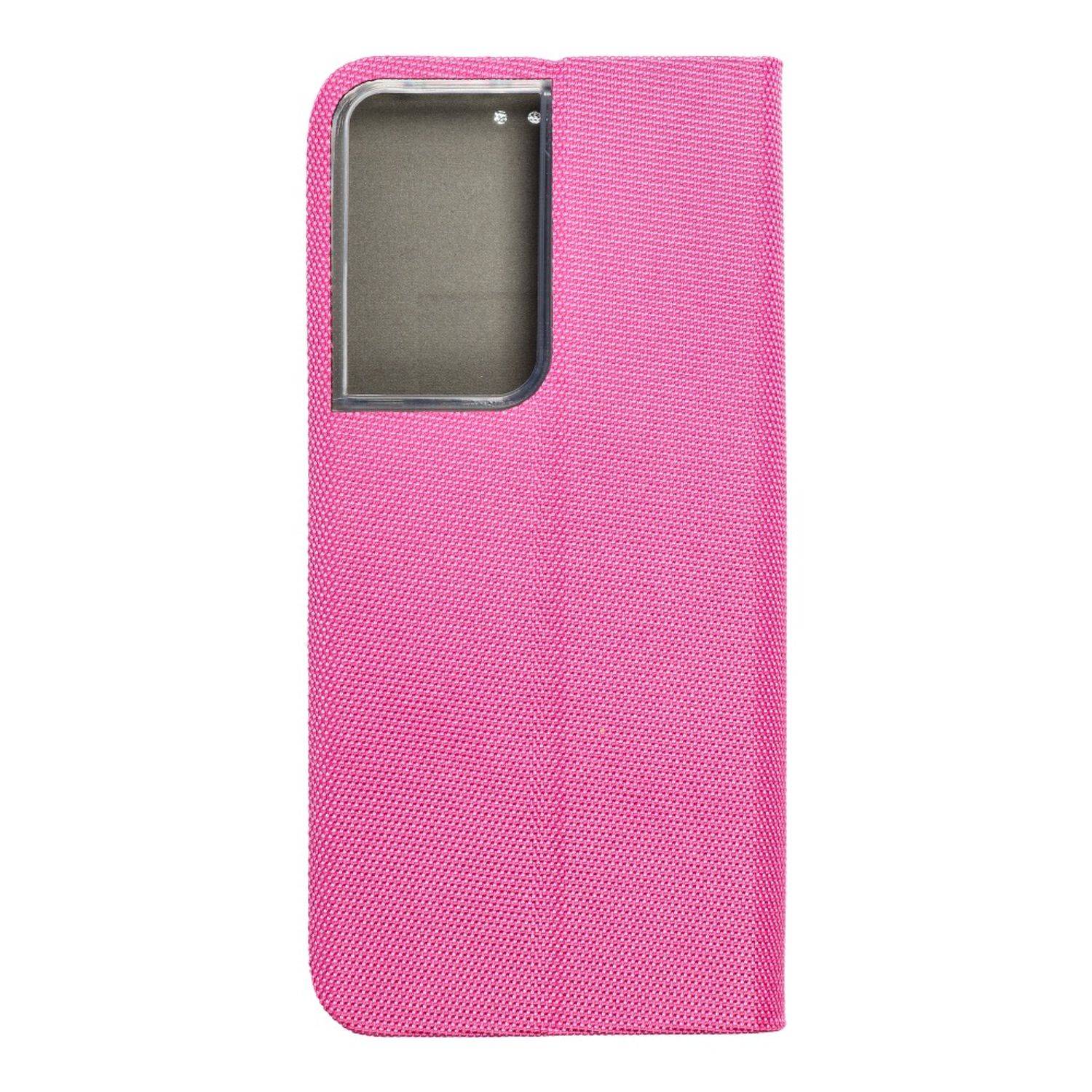 Hülle kompatibel mit Samsung Galaxy S21 Ultra Kunstleder Handyhülle - Handy Case Rosa