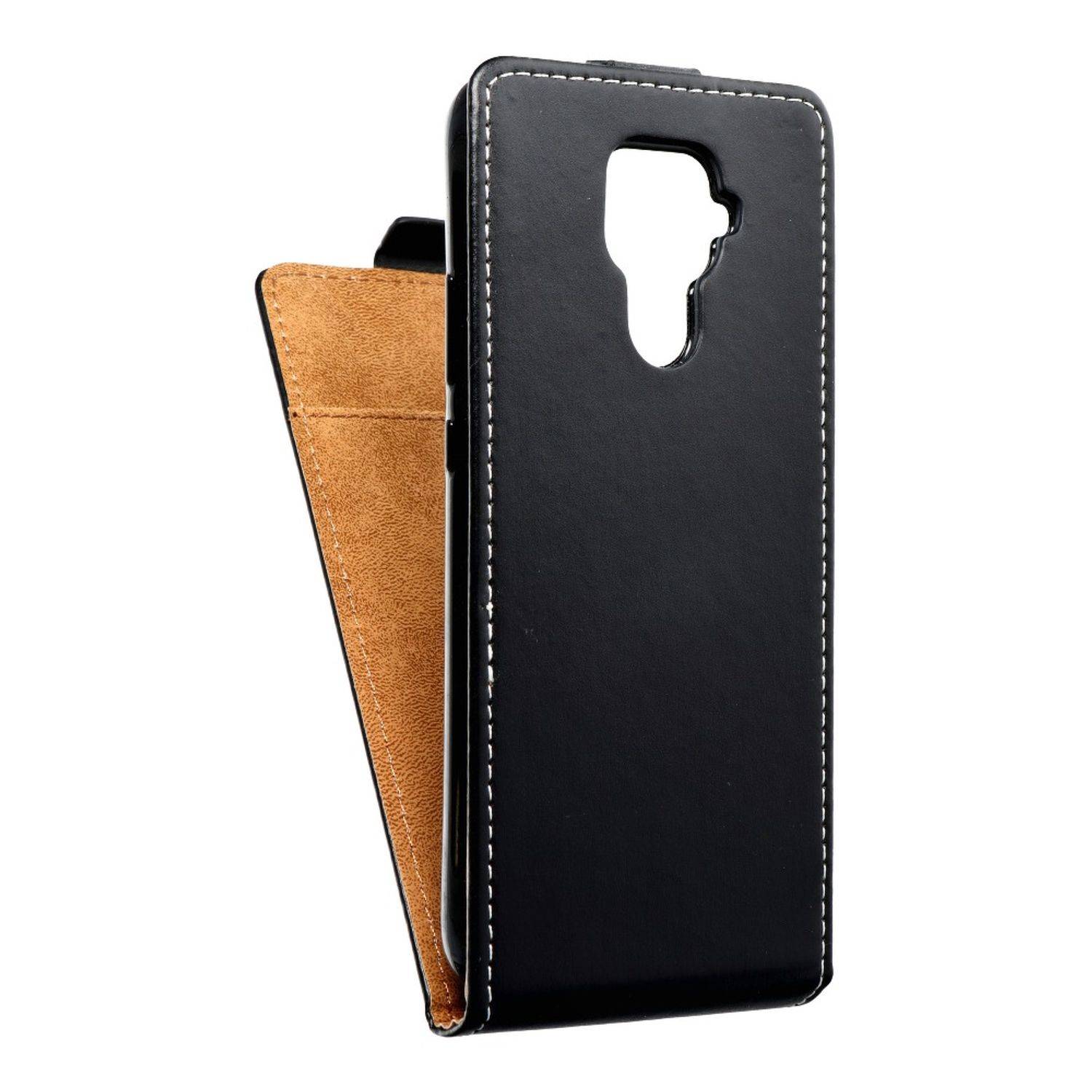 Hülle kompatibel mit Huawei Mate 30 Lite Kunstleder Handyhülle - Handy Case Schwarz