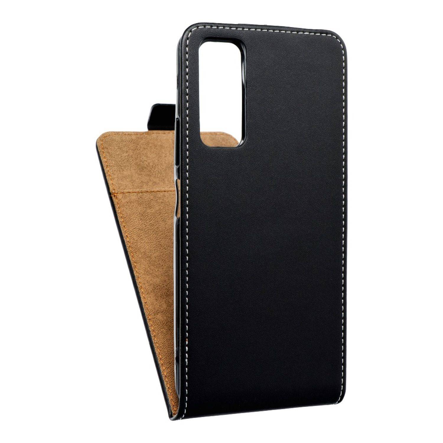 Hülle kompatibel mit Huawei P smart 2021 Kunstleder Handyhülle - Handy Case Schwarz