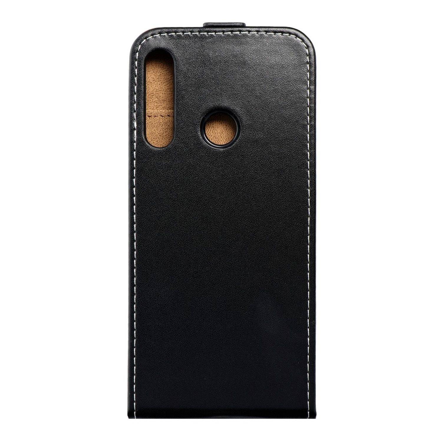 Hülle kompatibel mit Huawei Y6p Kunstleder Handyhülle - Handy Case Schwarz