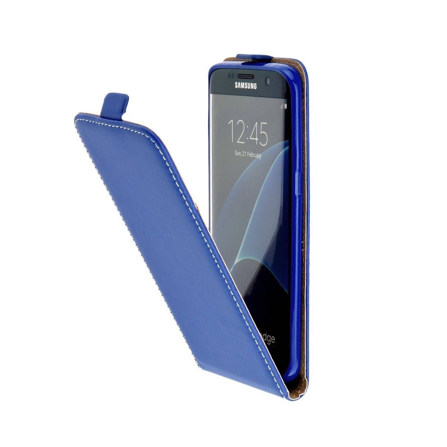 Hülle kompatibel mit Apple iPhone 7 Plus / 8 Plus Kunstleder Handyhülle - Handy Case Blau
