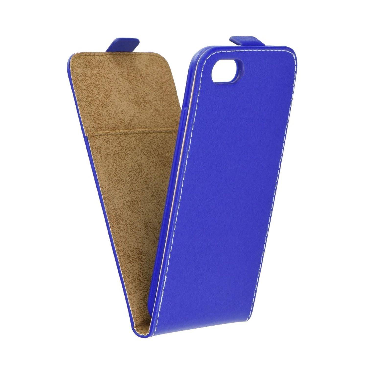 Hülle kompatibel mit Apple iPhone 7 Plus / 8 Plus Kunstleder Handyhülle - Handy Case Blau
