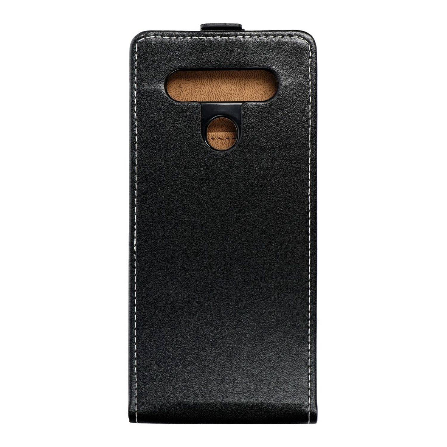 Hülle kompatibel mit LG K51S Kunstleder Handyhülle - Handy Case Schwarz