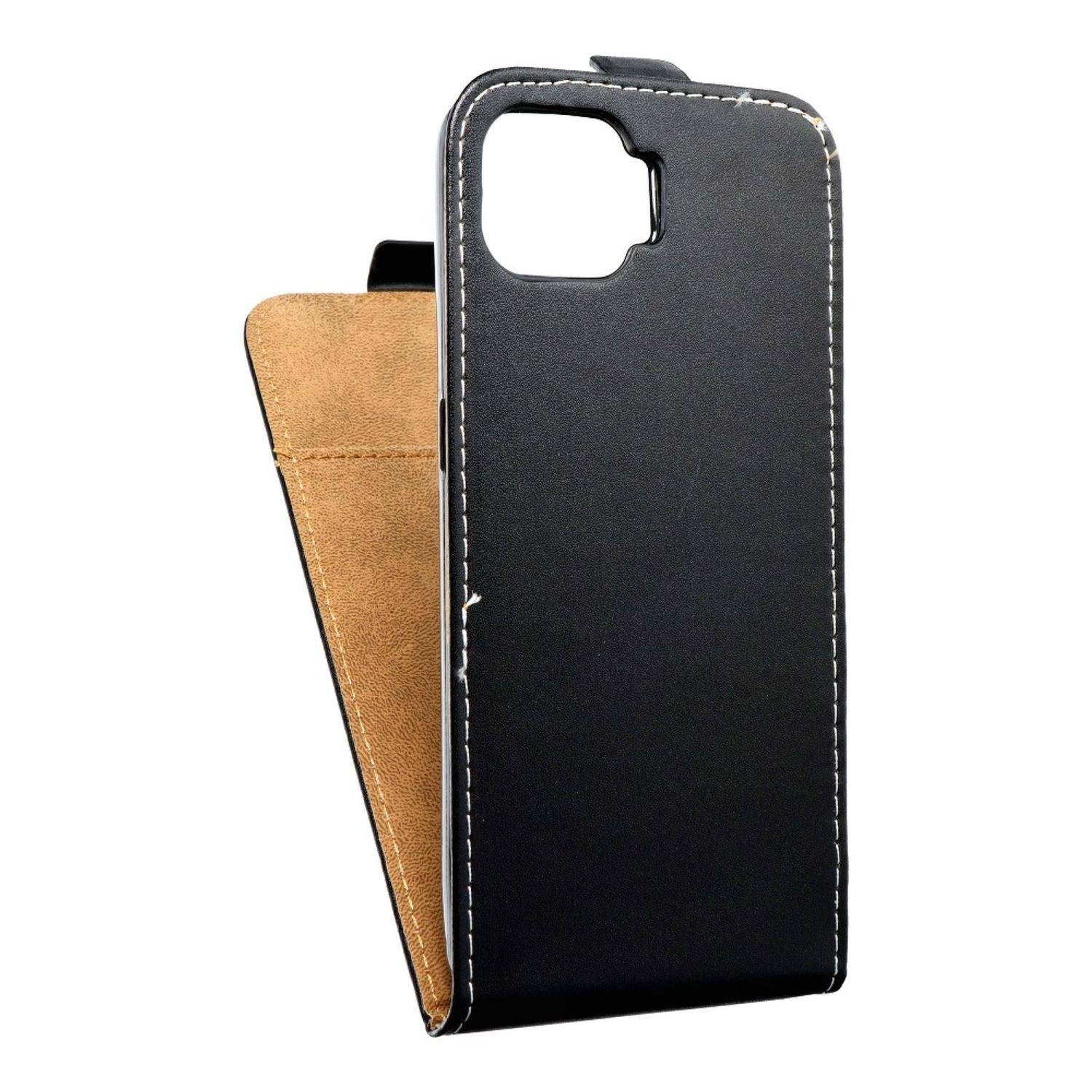 Hülle kompatibel mit Oppo A72 / A73 Kunstleder Handyhülle - Handy Case Schwarz