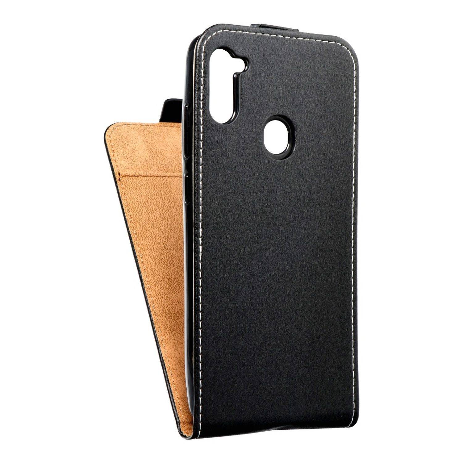 Hülle kompatibel mit Samsung Galaxy M11 Kunstleder Handyhülle - Handy Case Schwarz