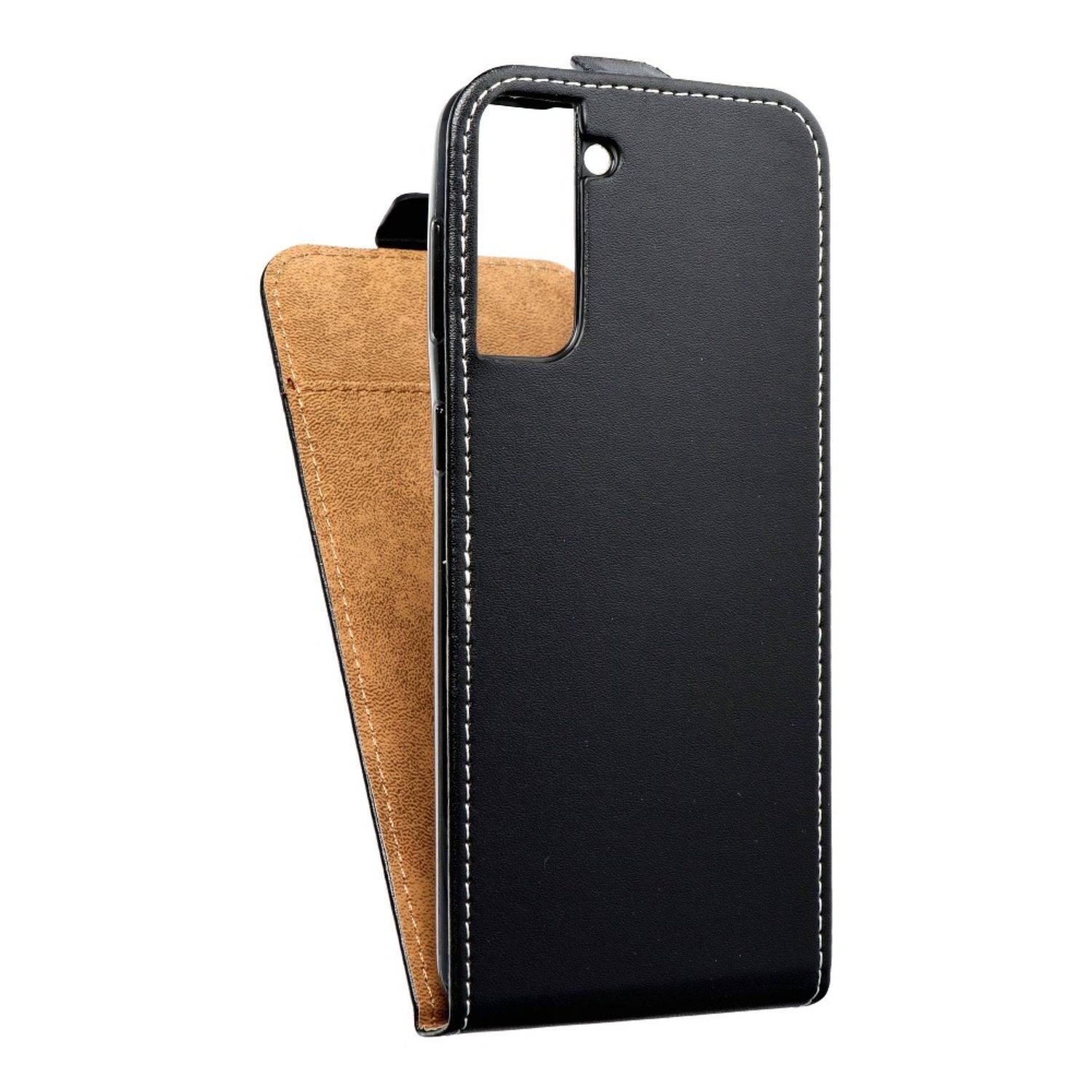 Hülle kompatibel mit Samsung Galaxy S21 Plus Kunstleder Handyhülle - Handy Case Schwarz