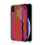 Samsung Galaxy A11 Handyhülle Carbon Backcover Rot