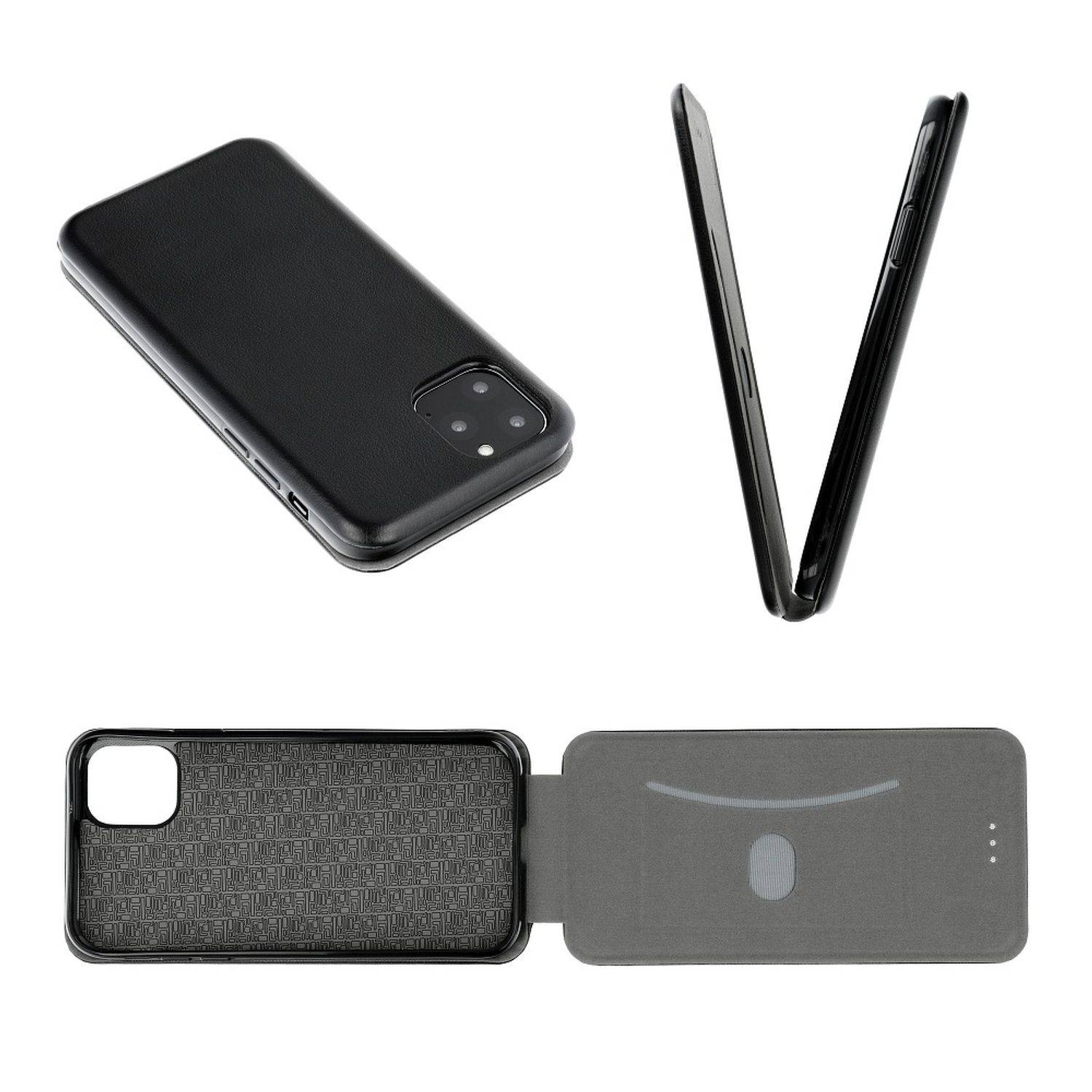 Hülle kompatibel mit Huawei P30 Kunstleder Handyhülle - Handy Case Schwarz
