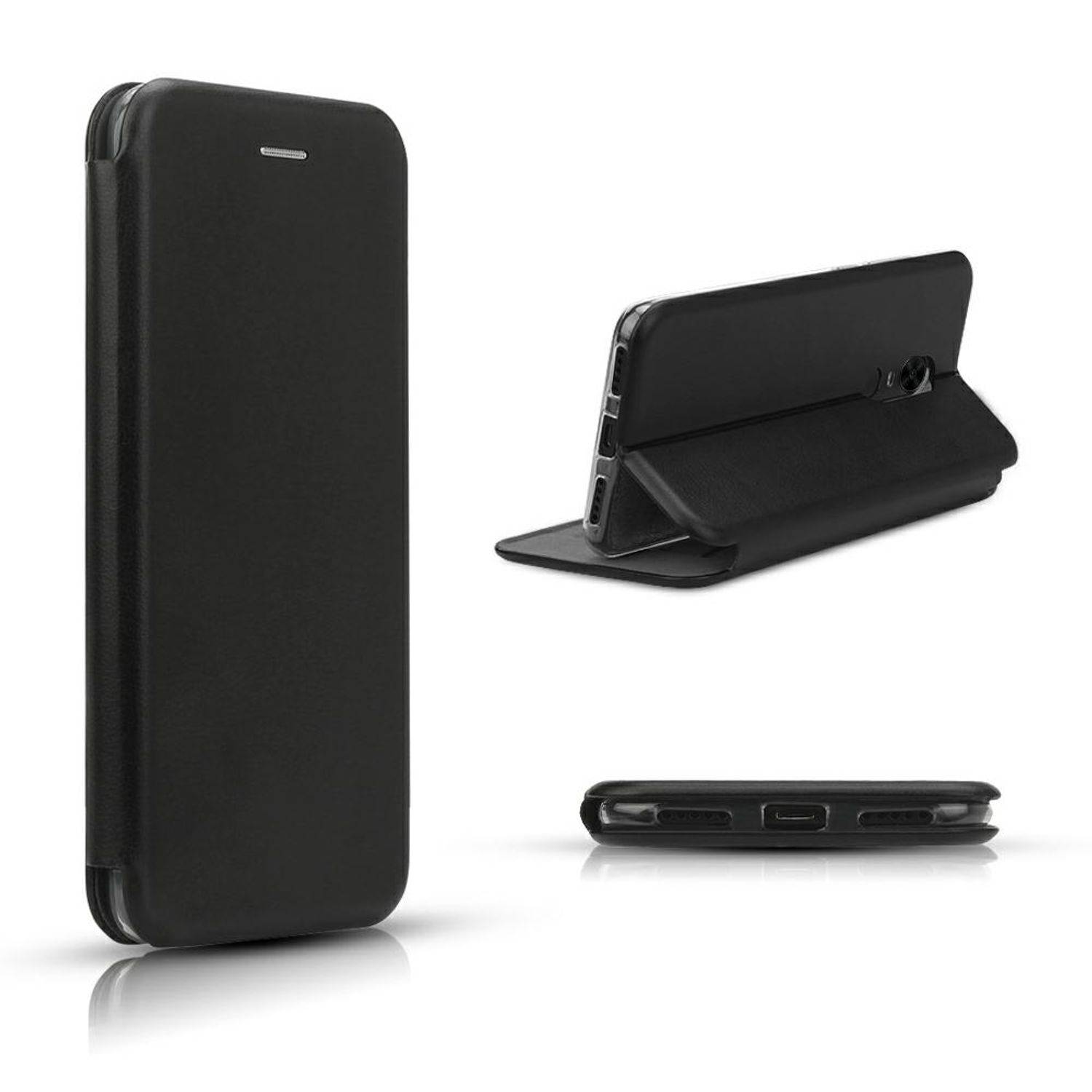 Huawei P40 Lite Handyhülle Bookcover Schwarz