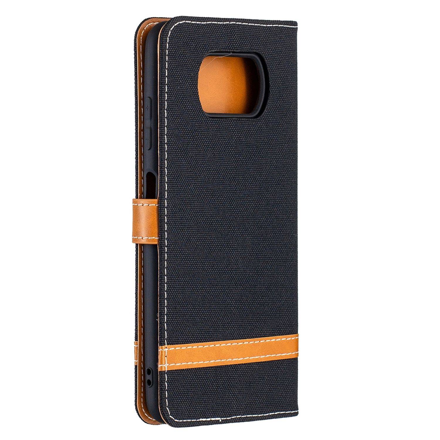 Hülle kompatibel mit Xiaomi Poco X3 Kunstleder Handyhülle - Handy Case Schwarz