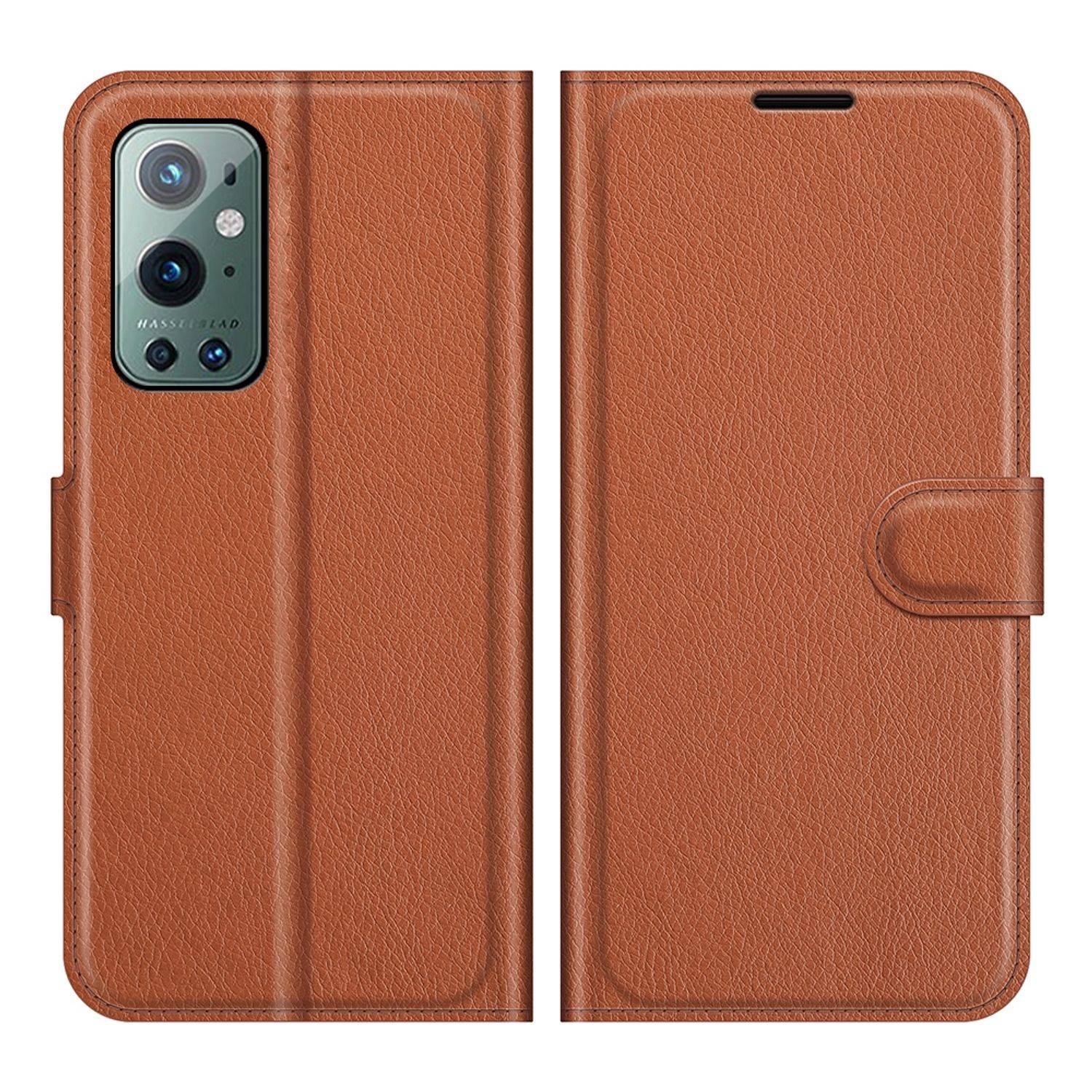 Hülle kompatibel mit OnePlus 9 Pro Kunstleder Handyhülle - Handy Case Braun