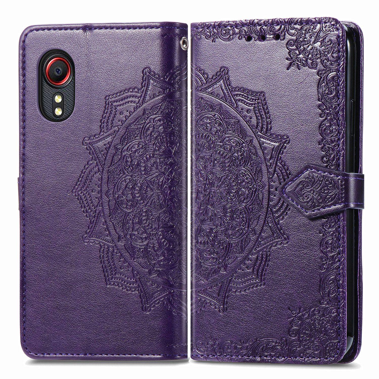 Hülle kompatibel mit Samsung Galaxy Xcover 5 / 5s Kunstleder Handyhülle - Handy Case Violett
