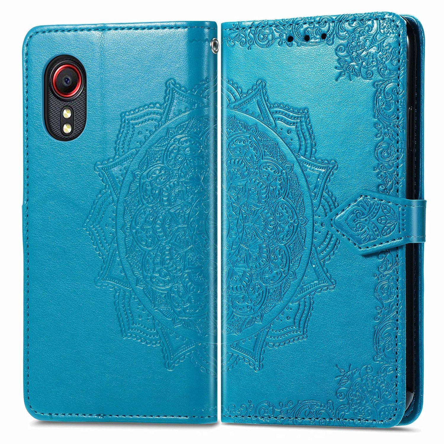 Hülle kompatibel mit Samsung Galaxy Xcover 5 / 5s Kunstleder Handyhülle - Handy Case Blau