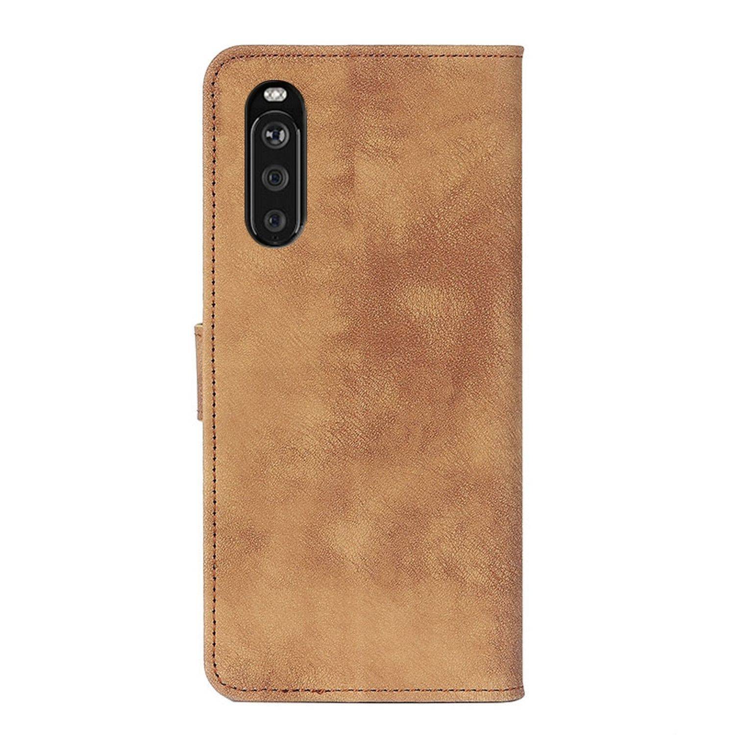 Hülle kompatibel mit Sony Xperia 10 III Kunstleder Handyhülle - Handy Case Braun