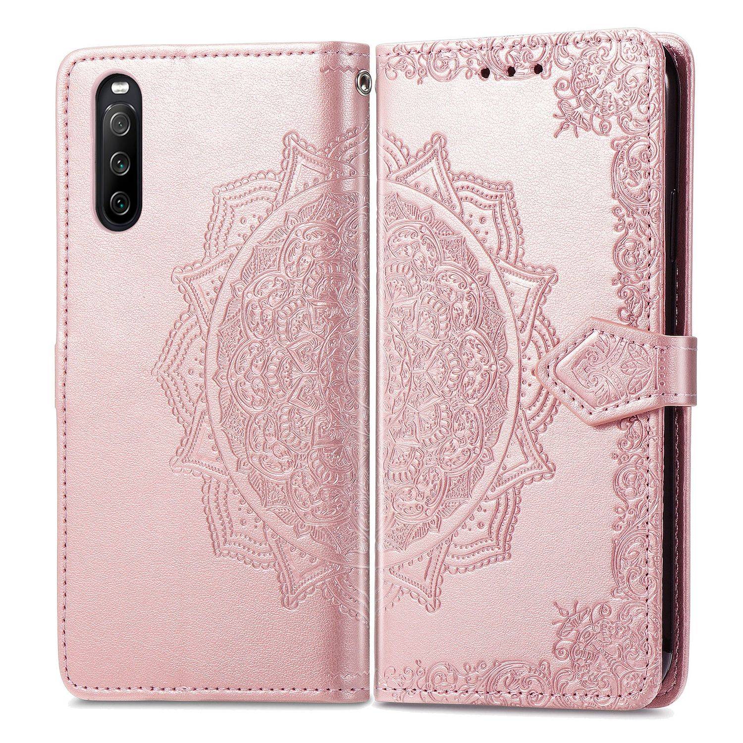 Hülle kompatibel mit Sony Xperia 10 III Kunstleder Handyhülle - Handy Case Rosa