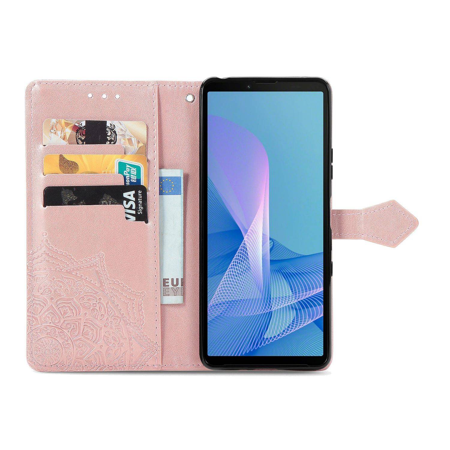 Hülle kompatibel mit Sony Xperia 10 III Kunstleder Handyhülle - Handy Case Rosa