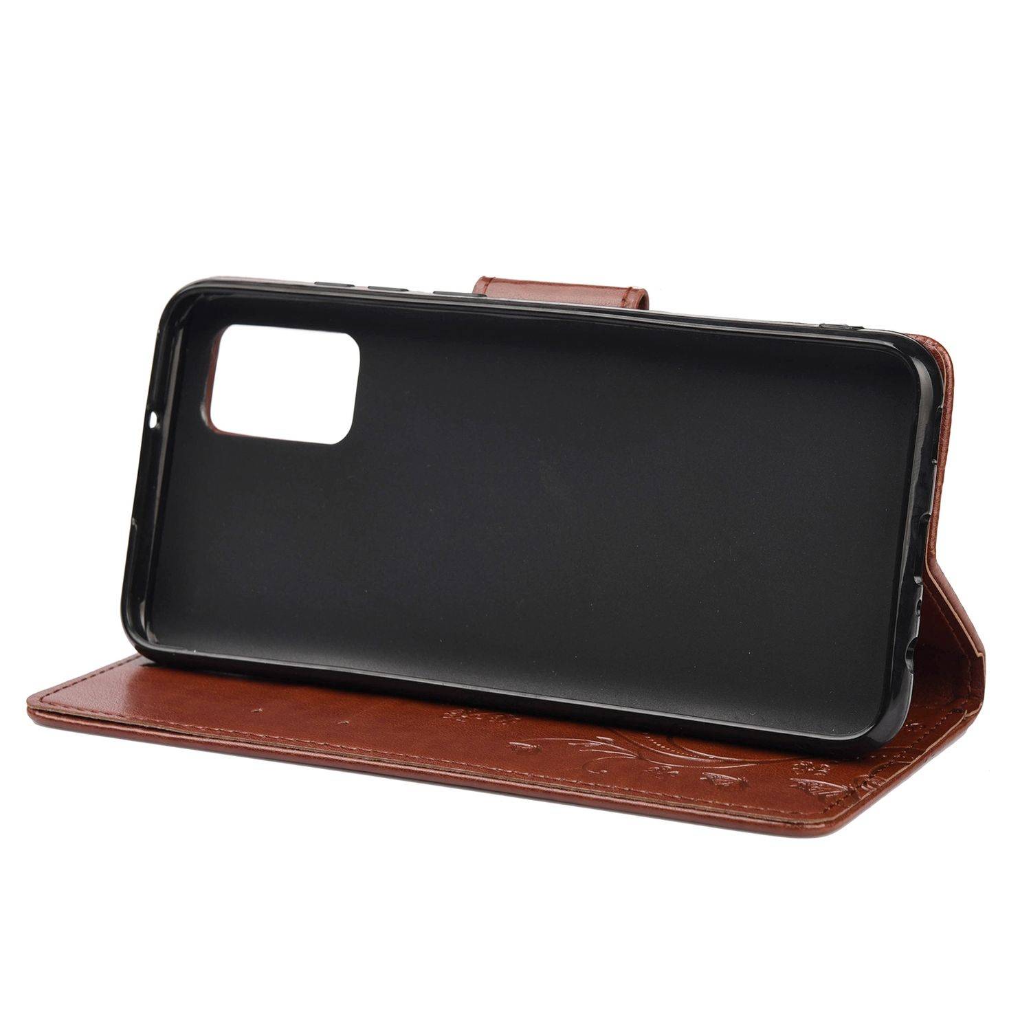Hülle kompatibel mit Xiaomi Redmi Note 10 5G Kunstleder Handyhülle - Handy Case Braun