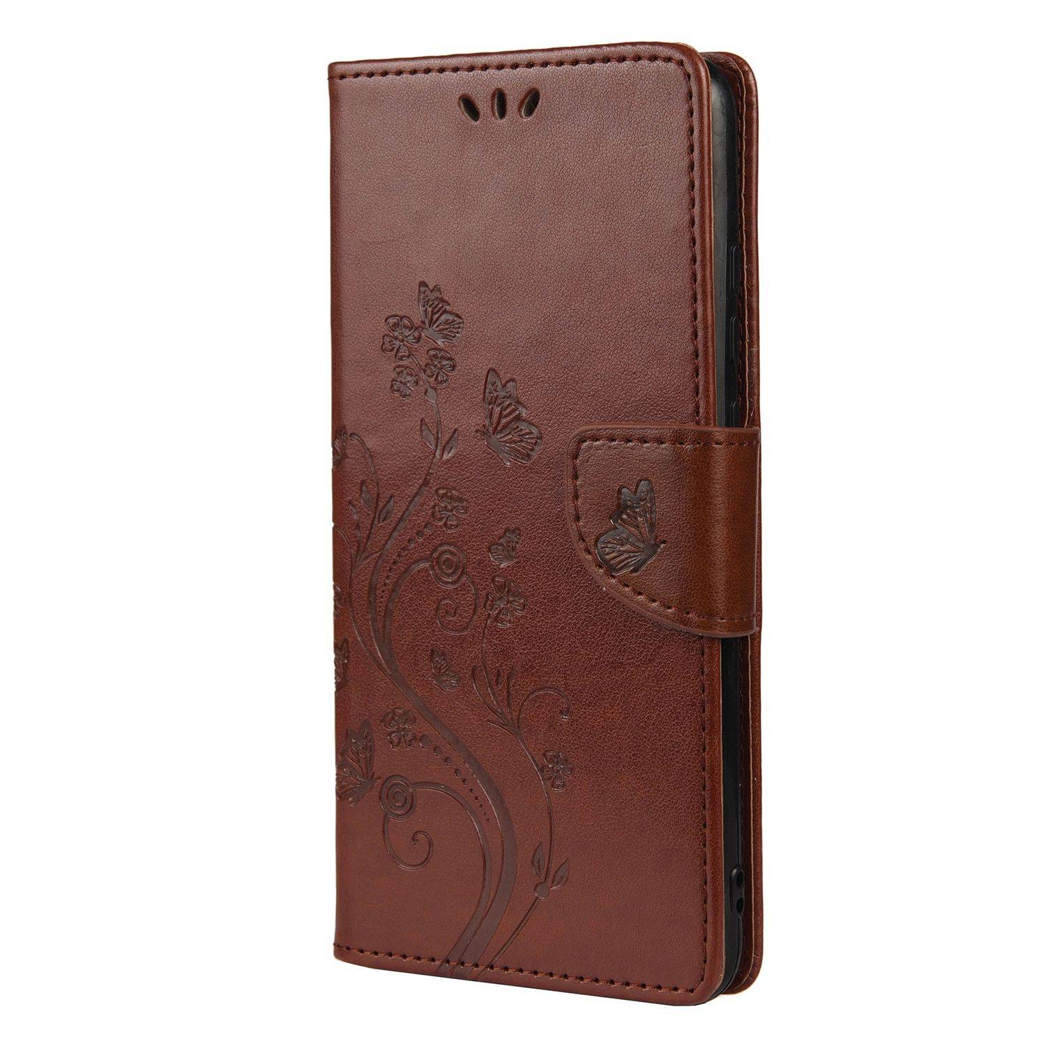 Hülle kompatibel mit Xiaomi Redmi Note 10 5G Kunstleder Handyhülle - Handy Case Braun